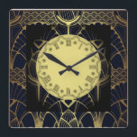 Art Deco Fyrkantig Klocka<br><div class="desc">Underbar klockdesign. Du kommer att kärlek det som andra. Du kan fritt använda den här designen för andra produkter som du gillar eller anpassa och lägga till texten. Följ mig för mer. Tack. Ha en trevlig dag.</div>