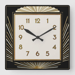Art Deco Fyrkantig Klocka