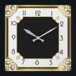 Art Deco Fyrkantig Klocka<br><div class="desc">Underbar klockdesign. Du kommer att kärlek det som andra. Du kan fritt använda den här designen för andra produkter som du gillar eller anpassa och lägga till texten. Följ mig för mer. Tack. Ha en trevlig dag.</div>