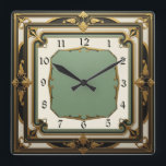 Art Deco Fyrkantig Klocka<br><div class="desc">Underbar klockdesign. Du kommer att kärlek det som andra. Du kan fritt använda den här designen för andra produkter som du gillar eller anpassa och lägga till texten. Följ mig för mer. Tack. Ha en trevlig dag.</div>