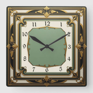 Art Deco Fyrkantig Klocka