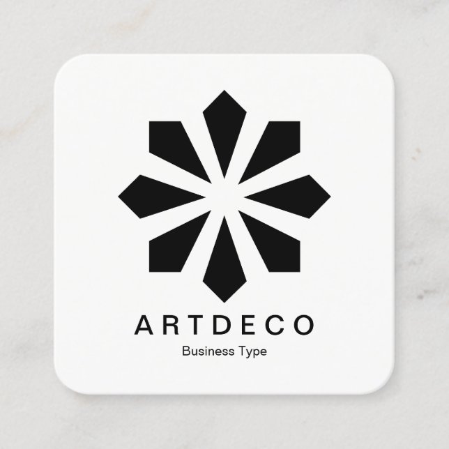 Art Deco Fyrkantigt Visitkort (Framsida)