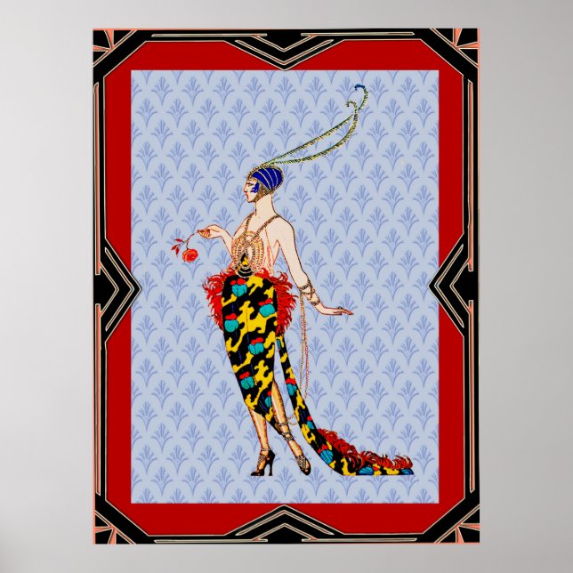 Art Deco G. Barbier Dam Poster (Framsidan)