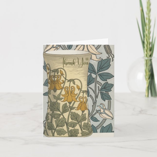 Art Deco Garden Vas Tackkort (Framsida)