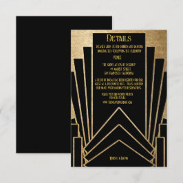 Art Deco Gatsby Bröllop Tilläggskort