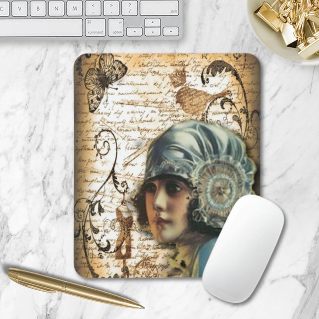 Art Deco Gatsby Girl Paris mode onista Musmatta (Art Deco Gatsby Girl Paris fashionista Mouse Pad)