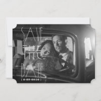 Art Deco Gatsby Spara datum | 5x7 Inbjudan Biljett