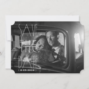 Art Deco Gatsby Spara datum   5x7 Inbjudan Biljett