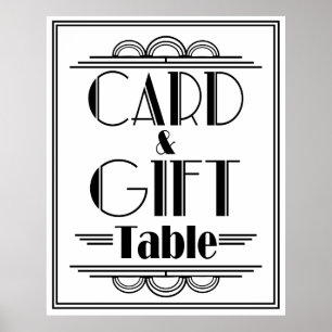 Art Deco Gatsby Stil Gift &Card Bord Poster