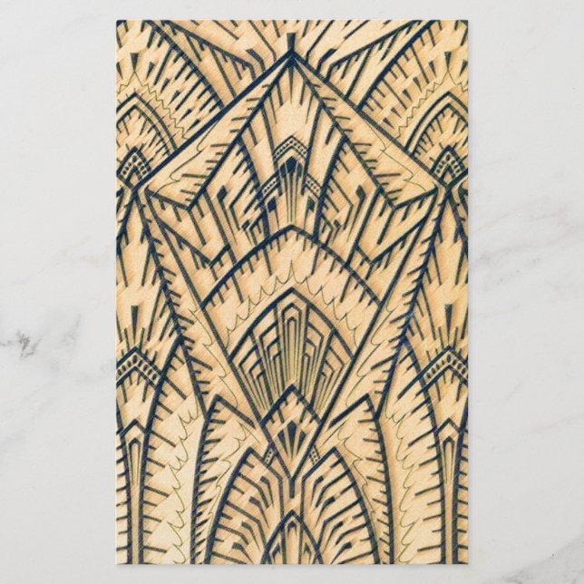 Art Deco Geo Arkitekt Brevpapper (Framsida)