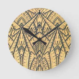 Art Deco Geo Arkitekt Rund Klocka
