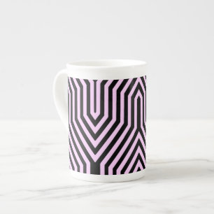 Art Deco Geometric - black and rosa Benporslin Mugg