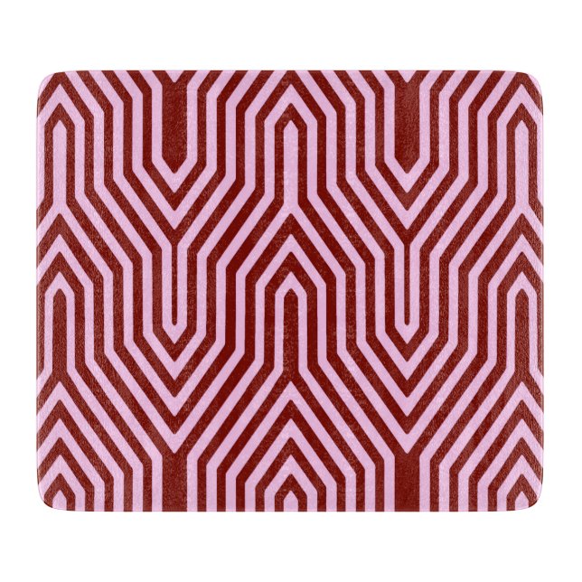 Art Deco Geometric - burgundy och rosa (Framsidan)