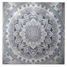 Art Deco Geometric Circle Linjer Alla skuggor Gråt