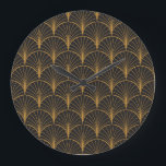 Art Deco Geometric Circles Mönster Stor Klocka<br><div class="desc">Vintage Art Deco Sömlös Mönster. Geometrisk dekoration med cirklar struktur. Retrobakgrund. Geometric Art Deco,  en aning av historia. Art Deco-cirklar för med sig en beröring av retro. deco,  mönster,  bakgrund,  fläkt,  illustration,  blommigt,  nybörjare,  kineser,  sömlös,  tyg,  dekoration,  retro,  handflatan,  snäcka,  linje,  modern,  geometrisk,  cirkel,  struktur,  blomma</div>