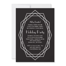 Art Deco Geometric Corporate Julfest Black