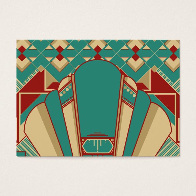 Art Deco Geometric Design Visitkort (Framsidan)
