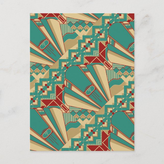 Art Deco Geometric Design Vykort (Framsida)