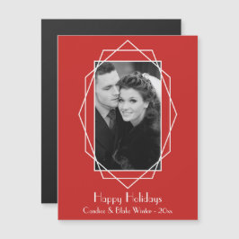 Art Deco Geometric Helgdag Photo Magnet