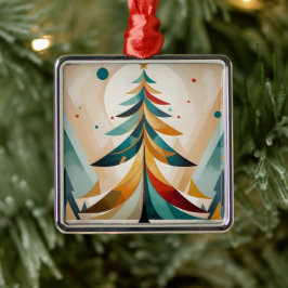 Art Deco Geometric jul Feasted Grenar Julgransprydnad Metall