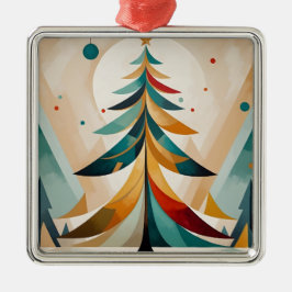 Art Deco Geometric jul Feasted Grenar Julgransprydnad Metall