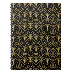 Art Deco Geometric Minimalistic Mönster Anteckningsbok