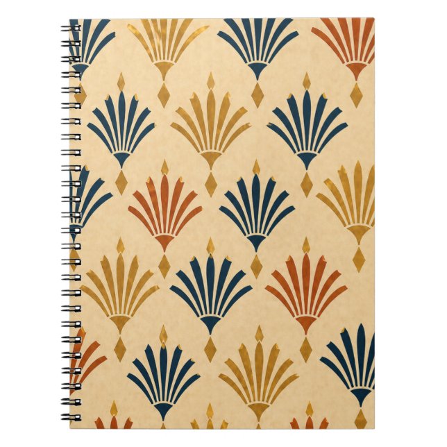 Art Deco Geometric Notebook Anteckningsbok (Framsidan)