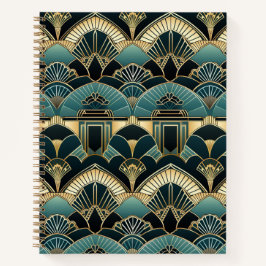 Art Deco Geometric Patternated Spiral-bärbar dator
