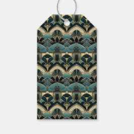 Art Deco Geometric Patterned Presentetikett