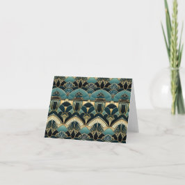 Art Deco Geometric Patterned Tack Kort