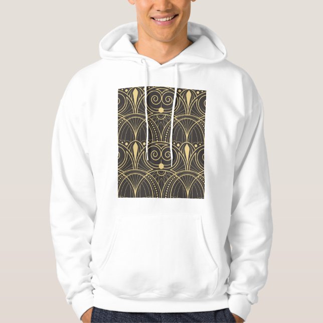 Art Deco Geometric Tiles Luxury. Hoodie (Framsida)