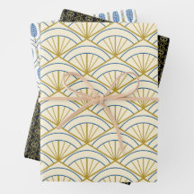 Art Deco Geometric Wrapping Papper Set