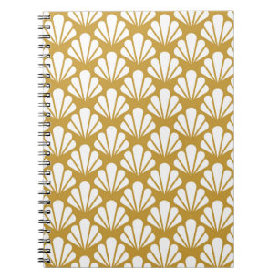 Art Deco, geometrisk blommigt sömlös mönster. Anteckningsbok