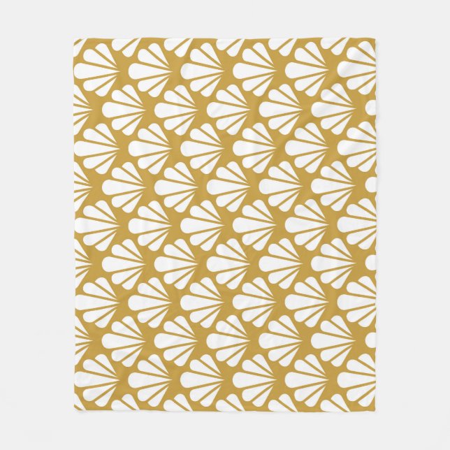 Art Deco, geometrisk blommigt sömlös mönster. Fleecefilt (Framsidan)