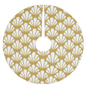Art Deco, geometrisk blommigt sömlös mönster. Julgransmatta Borstad Polyester