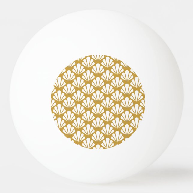 Art Deco, geometrisk blommigt sömlös mönster. Pingisboll (Framsidan)