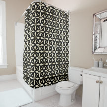 Art Deco Geometrisk Duschdraperi