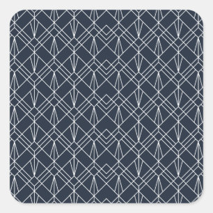 art deco geometrisk fyrkantigt klistermärke