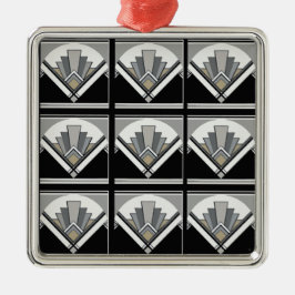 Art Deco geometrisk Julgransprydnad Metall