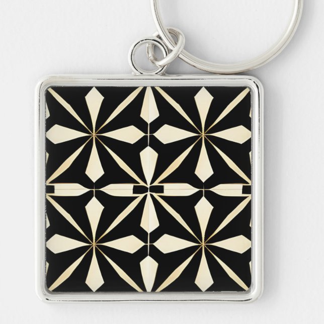 Art Deco Geometrisk Nyckelring (Framsidan)