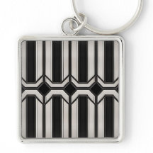 Art Deco Geometrisk Nyckelring