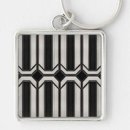 Art Deco Geometrisk Nyckelring
