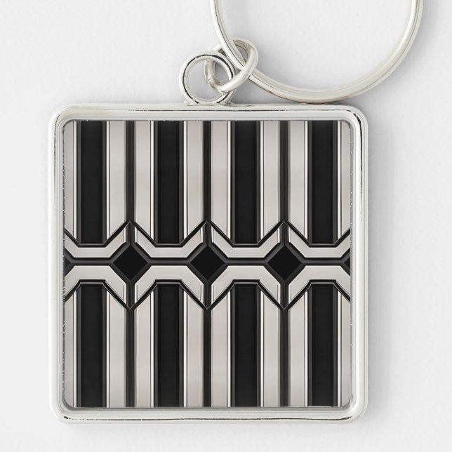 Art Deco Geometrisk Nyckelring (Framsidan)