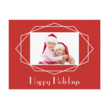 Art Deco Geometrisk Semestern Fotobrevskort