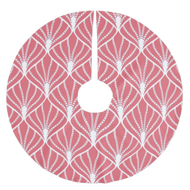 Art Deco, geometrisk sömlös mönster. Julgransmatta Borstad Polyester (Framsidan)