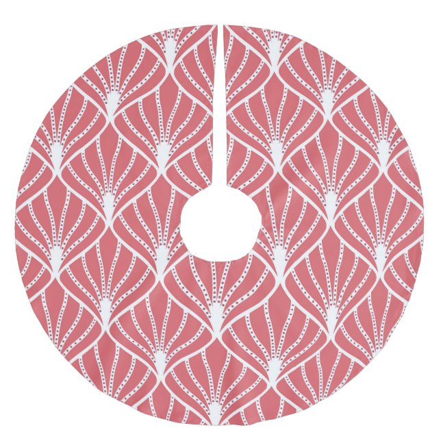 Art Deco, geometrisk sömlös mönster. Julgransmatta Borstad Polyester (Framsidan)