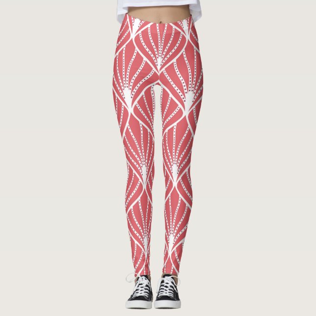 Art Deco, geometrisk sömlös mönster. Leggings (Framsida)