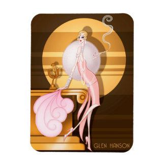 "Art Deco Girl" Premium Flex Magnet av Glen Hanson