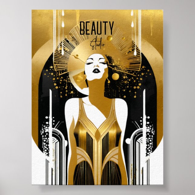 Art Deco Girl - skönhet Poster (Framsidan)