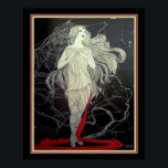 Art Deco "Girl & the Spindelnät" 16 x 20 Poster<br><div class="desc">Unik,  och vacker,  Art Deco Skriv ut "Girl & the Spindelnät" ca 1926</div>